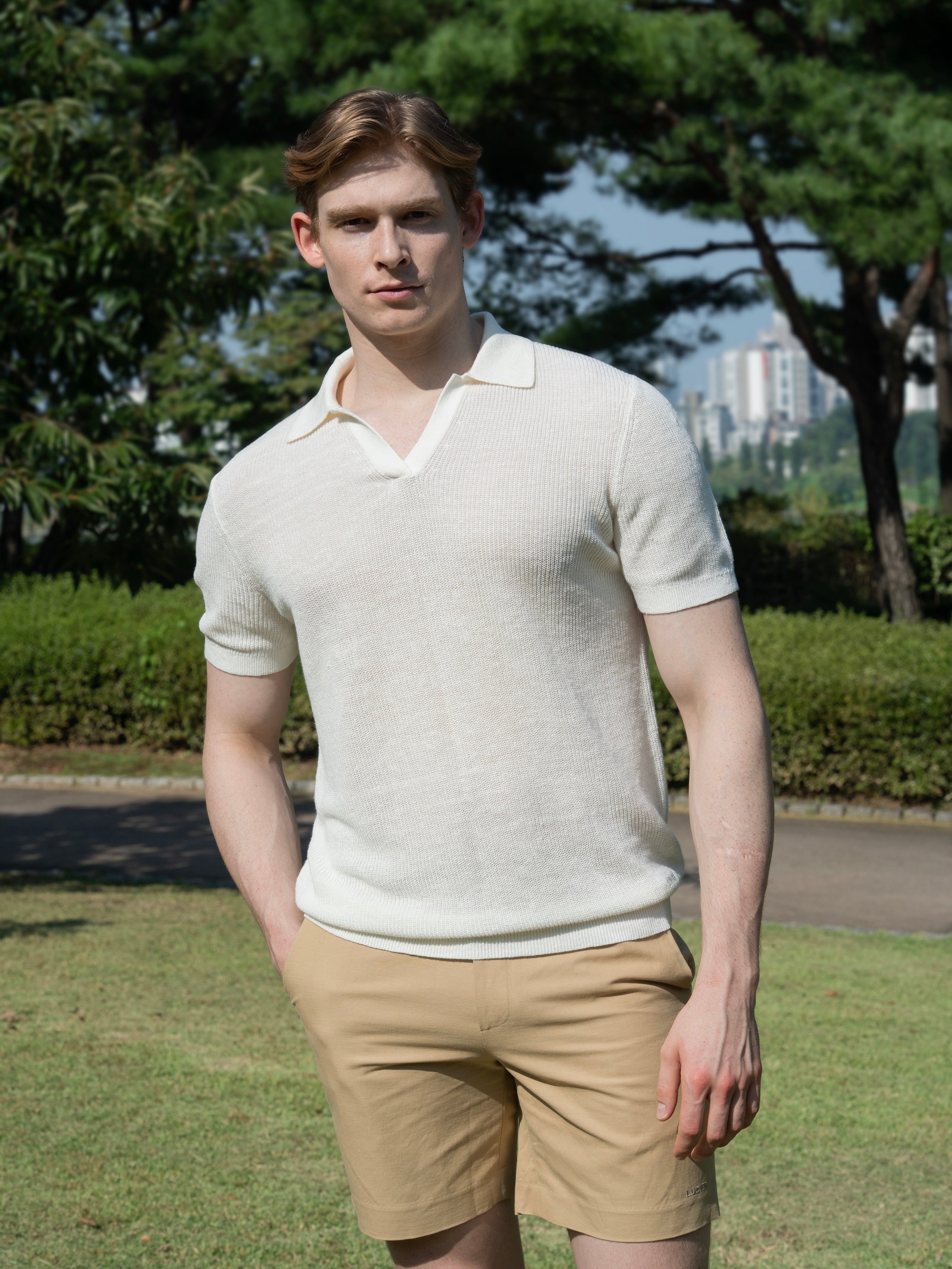 LINEN COLLARED SHIRT