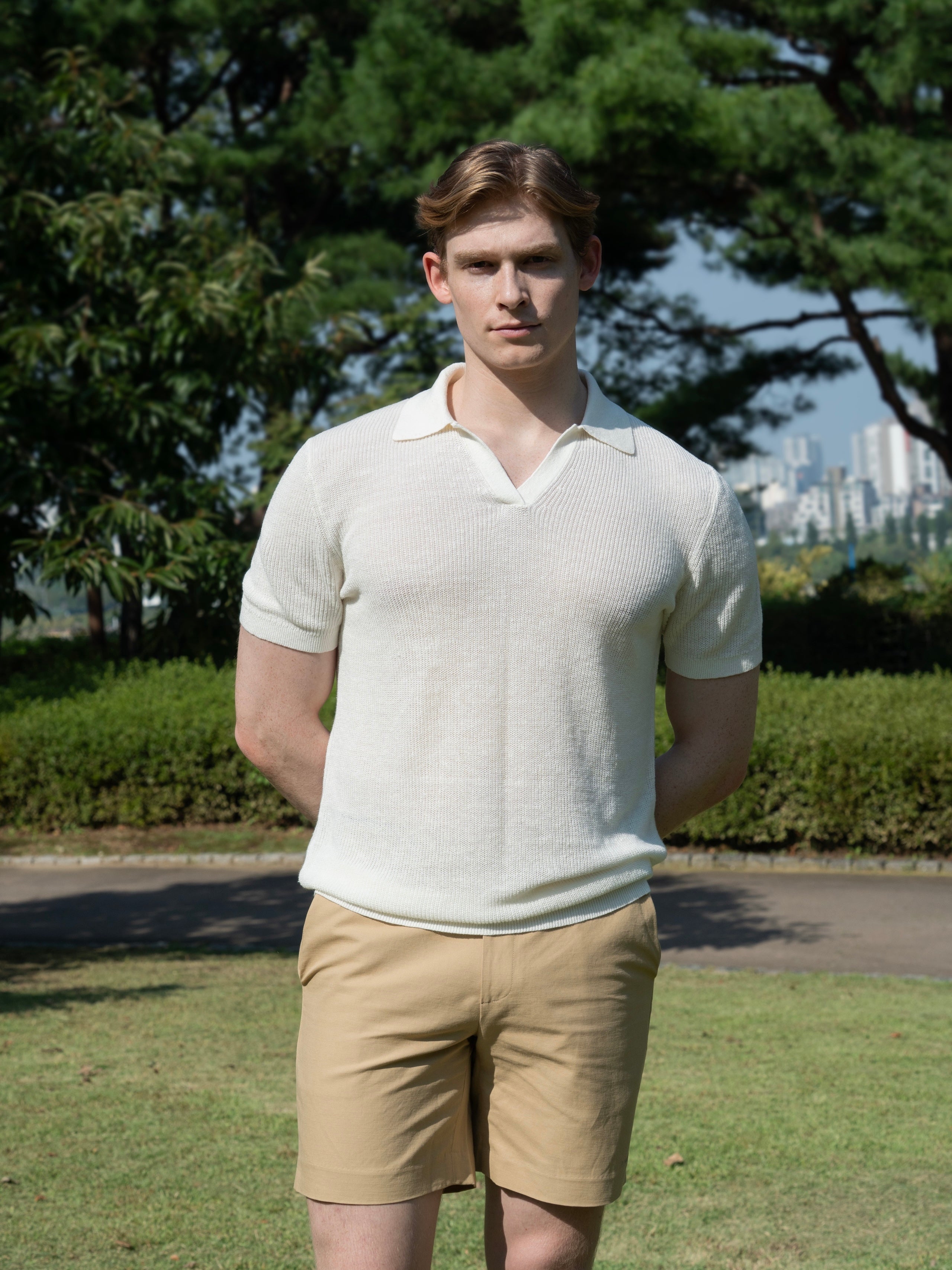 LINEN COLLARED SHIRT