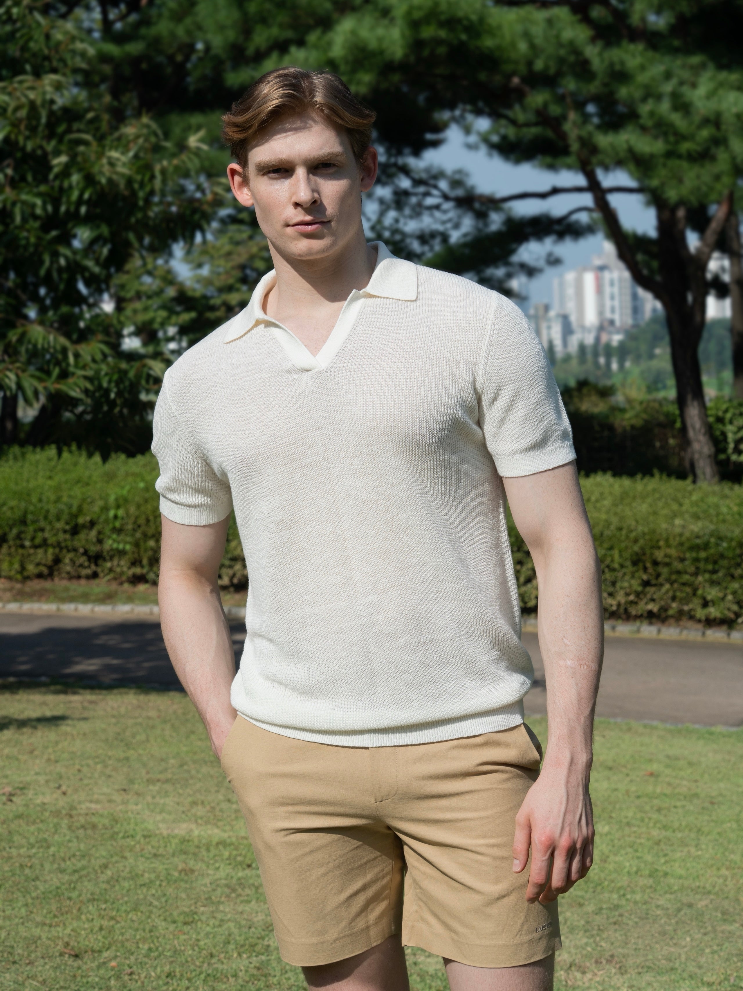 LINEN COLLARED SHIRT