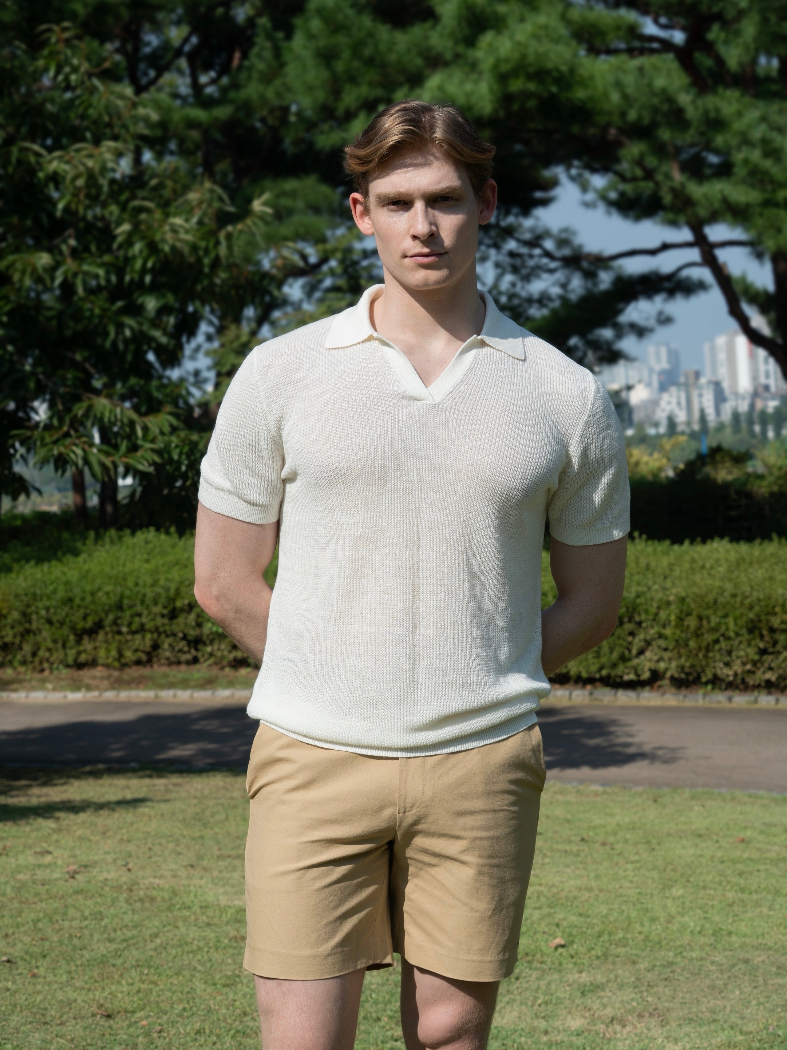 LINEN COLLARED SHIRT