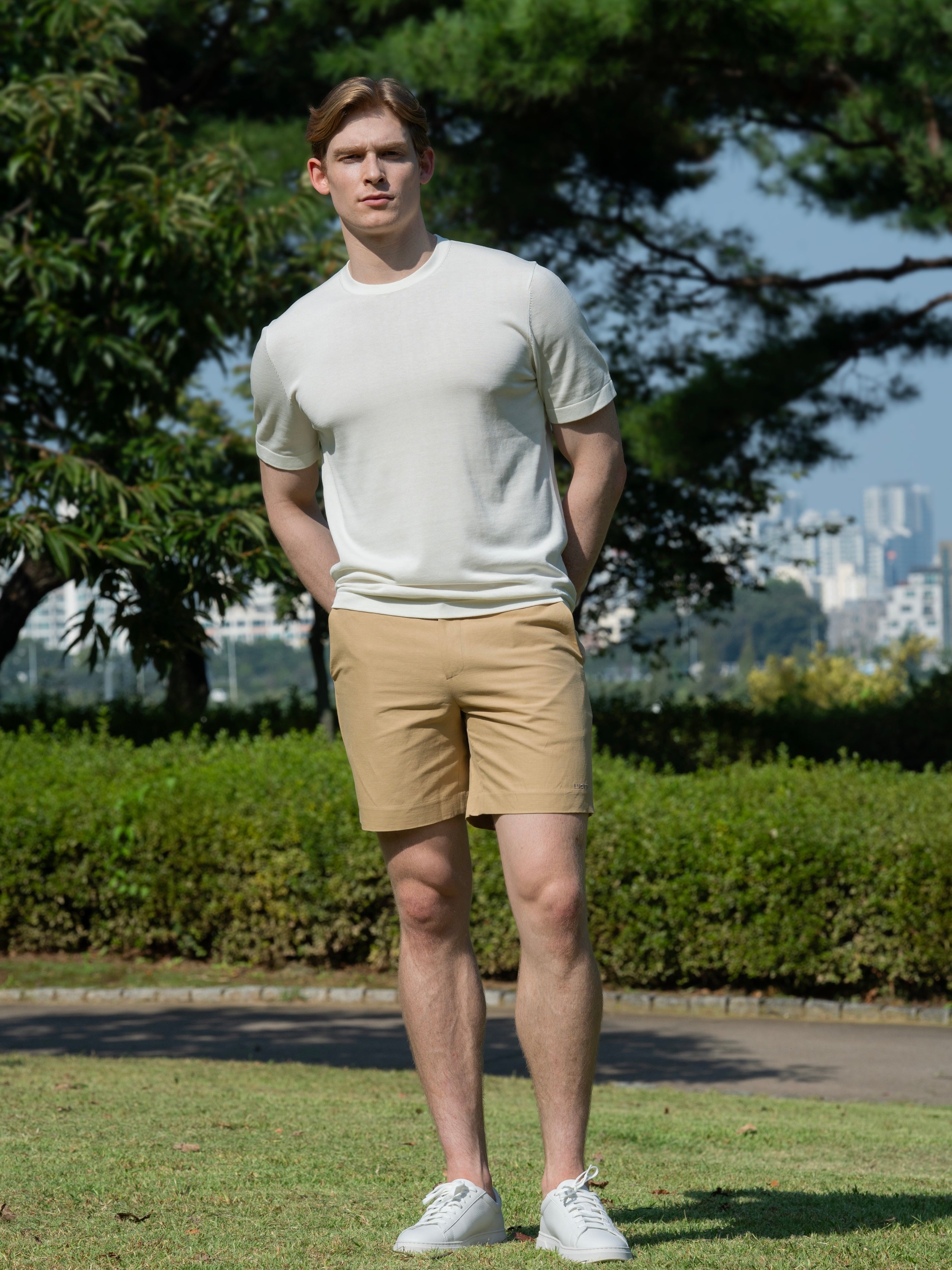 LINEN COTTON BLEND LIGHT SHORTS