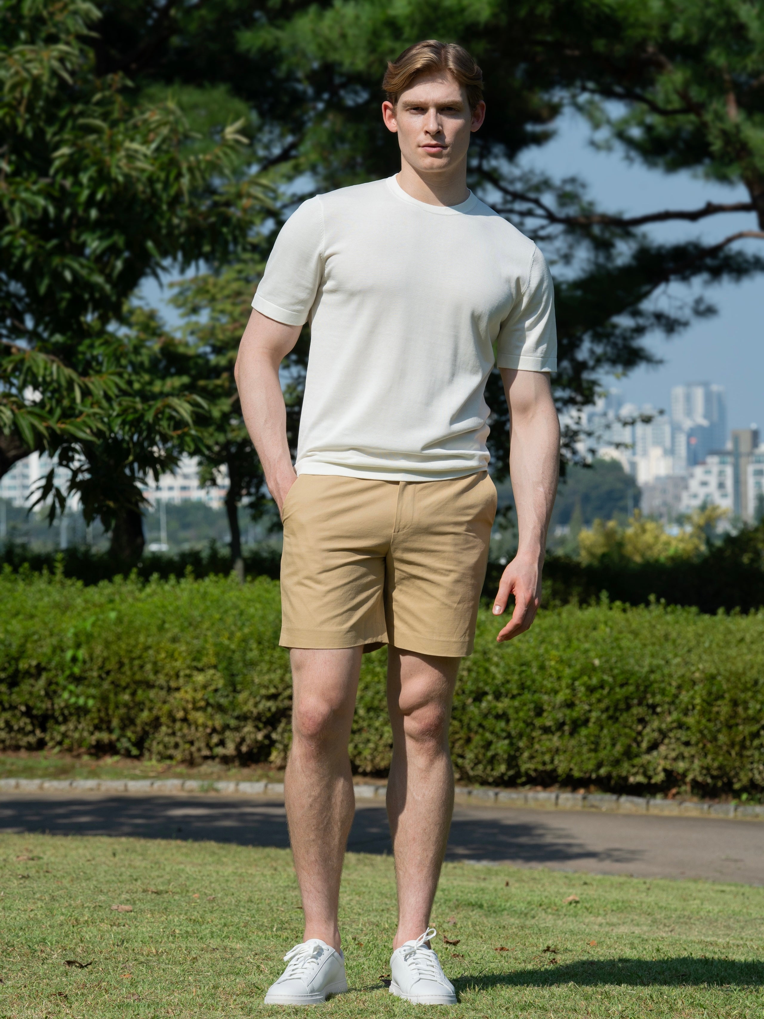 LINEN COTTON BLEND LIGHT SHORTS