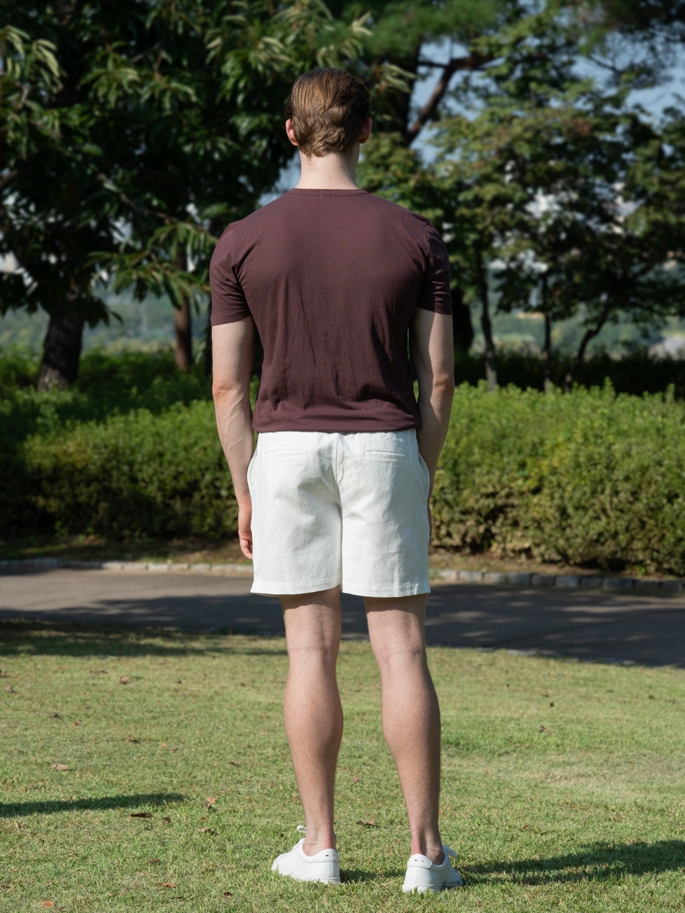 LINEN COTTON BLEND ROUND TEE