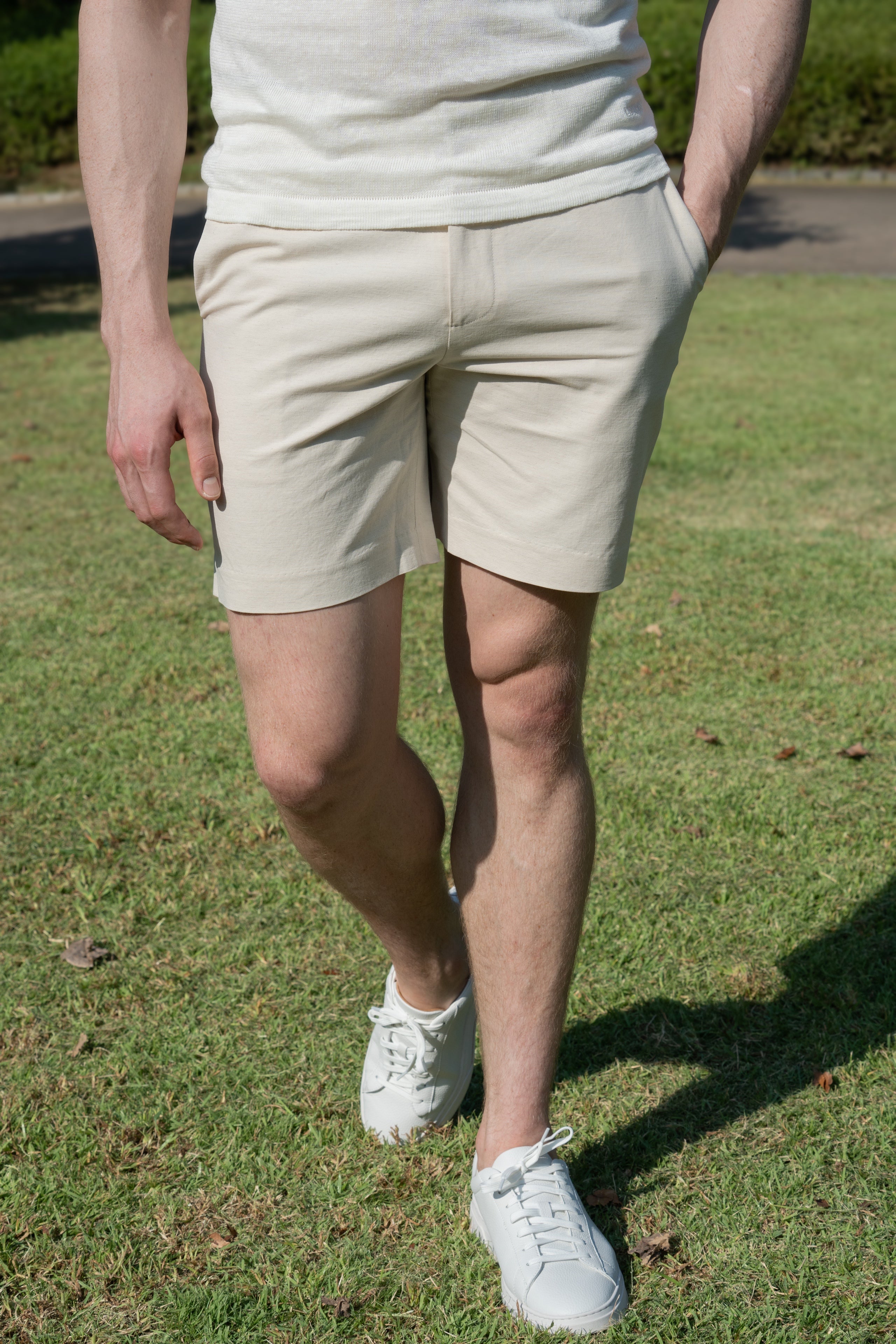 LINEN COTTON BLEND LIGHT SHORTS