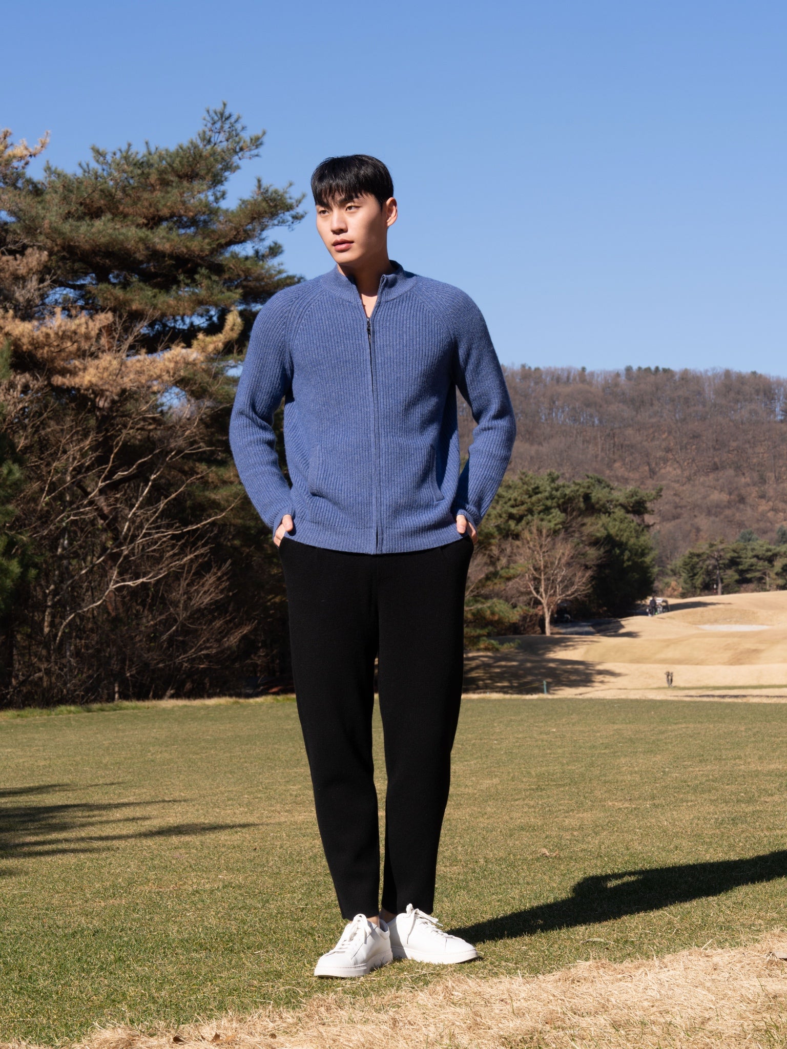 PURE CASHMERE WOOL BLEND PINTUCK PANTS