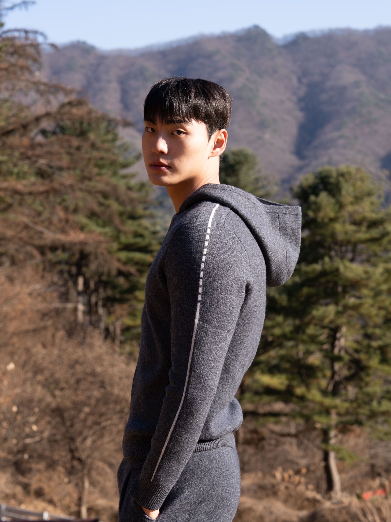 PURE CASHMERE WOOL BLEND WARM ZIP UP