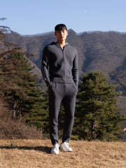 PURE CASHMERE WOOL BLEND PINTUCK PANTS